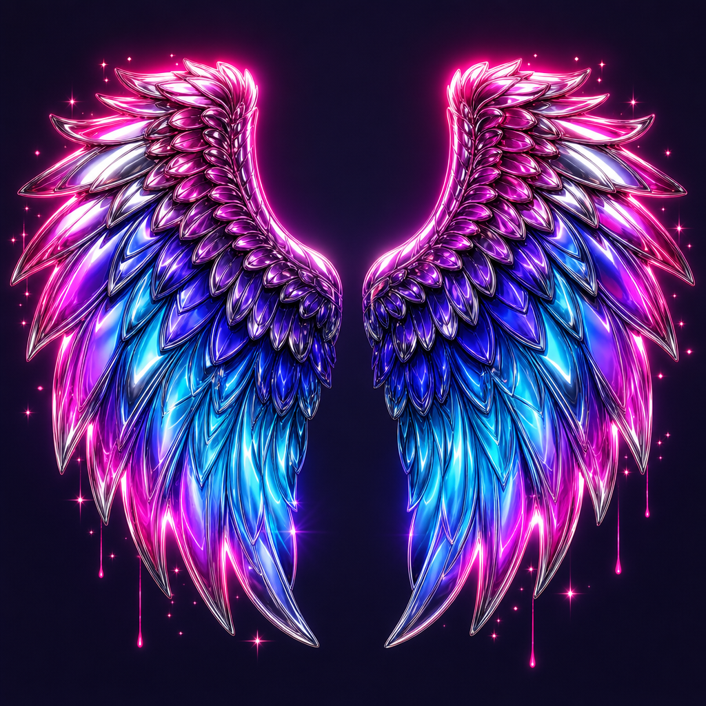 Cyber princess. Chrome wings Tee